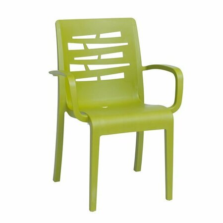 GROSFILLEX US118152 / US811152 Essenza Fern Green Stacking Armchair - Pack of 4, 4PK 383US118152PK